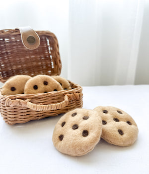 Chocolate Chip Felt Cookies | Set of 5 | Choco