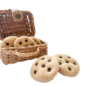 Chocolate Chip Felt Cookies | Set of 5 | Choco