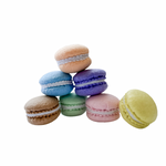 Handcrafted felt macarons set of 7 in rainbow colours - perfect kids tea party toys for imaginative play