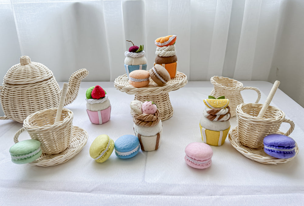 Rata Tea Set Rattan Tea Set 8pc | Saffron – Coco Dune