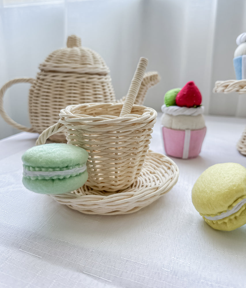 Rata Tea Set Rattan Tea Set 8pc | Saffron – Coco Dune
