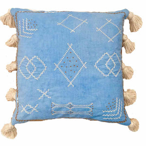 square cushion cover with tassels