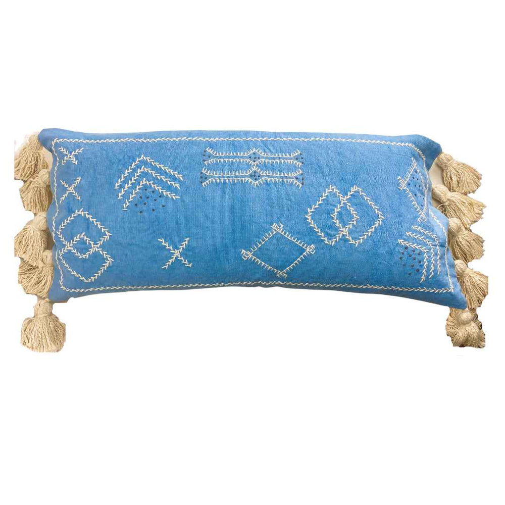 lumber cushion cover with tassels