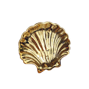 brass clam trinket dish 