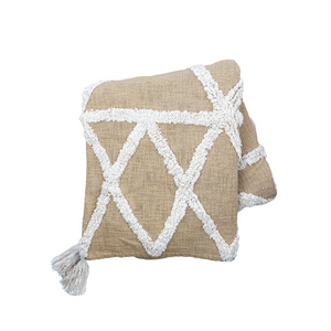 Cotton tufted throw rug Marlee in butterscotch