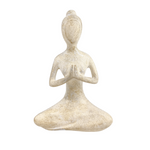 small praying yoga lady