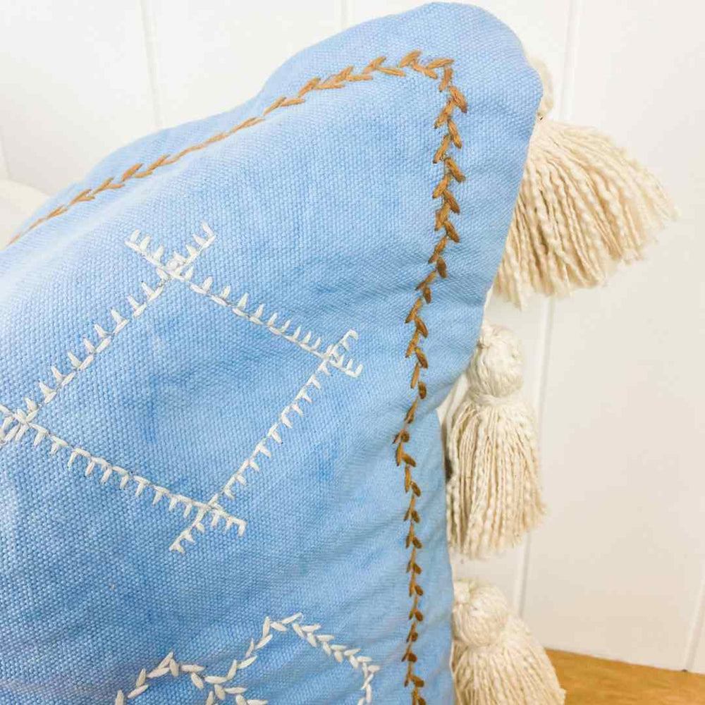 Apollo cushion cover high-quality cotton fabric texture - boho home decor with handcrafted artisan pattern detail