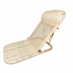 handwoven, lightweight, natural rattan beach chair 