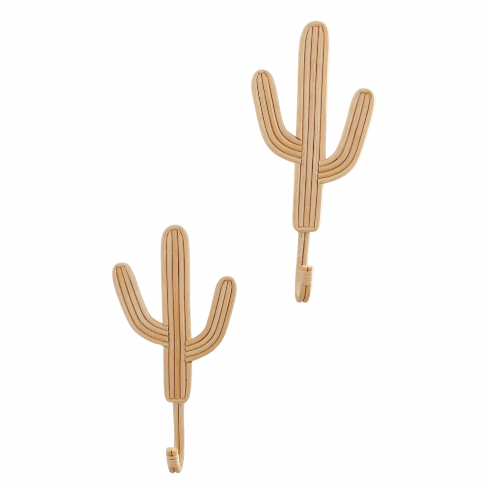 Cactus rattan wall hook