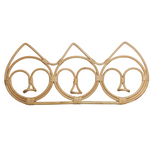 Toby rattan wall hanger with three hooks and circular design - handcrafted natural wall storage for entryway and bedroom