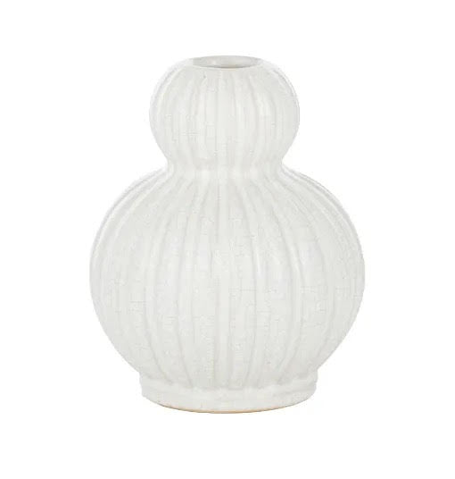 Small Harper Ceramic Vase in neutral tone, handcrafted modern home decor