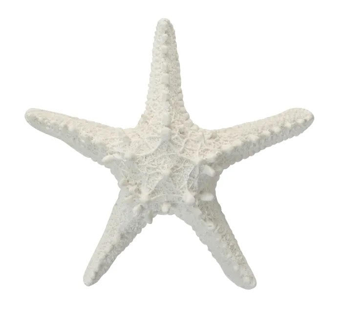 Small polyresin white starfish decor