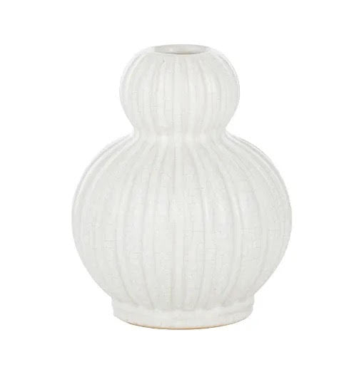 small white ceramic vase