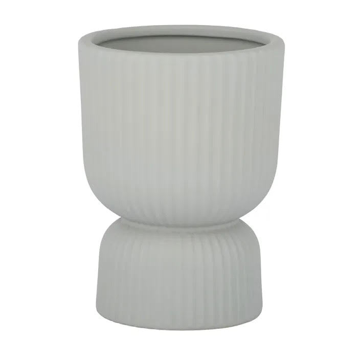 Handcrafted Vivien ceramic vase in natural clay finish, modern home decor piece 